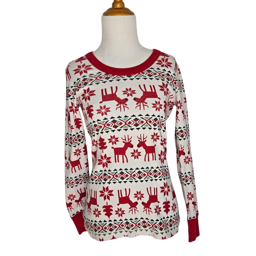 Hanna Andersson Christmas Pajama Shirt Reindeer Taylor Swift Lover Women Medium